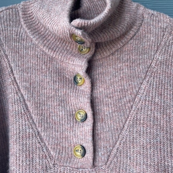 Marled by RC Pink Pullover Button Sweater Size L - Picture 3 of 6